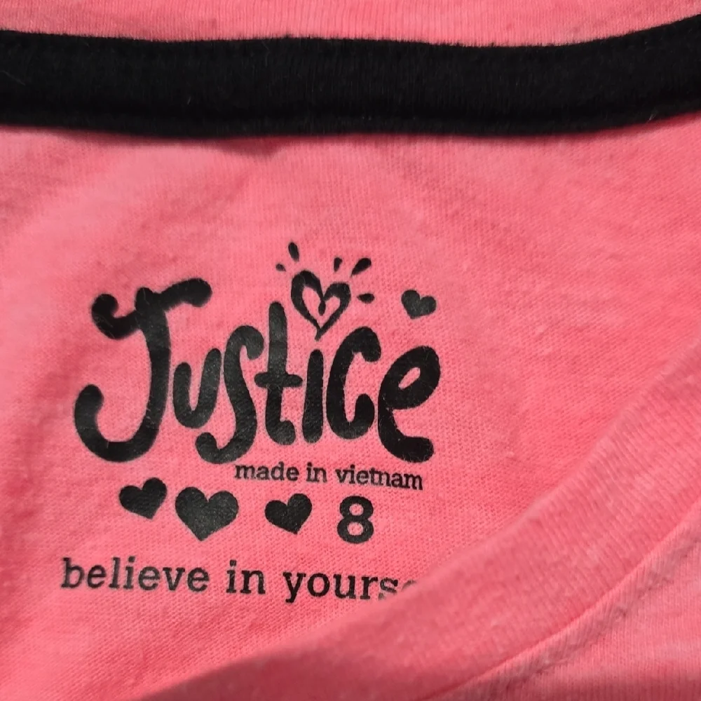 Justice Pink and White Dance Costume with Star Design‎